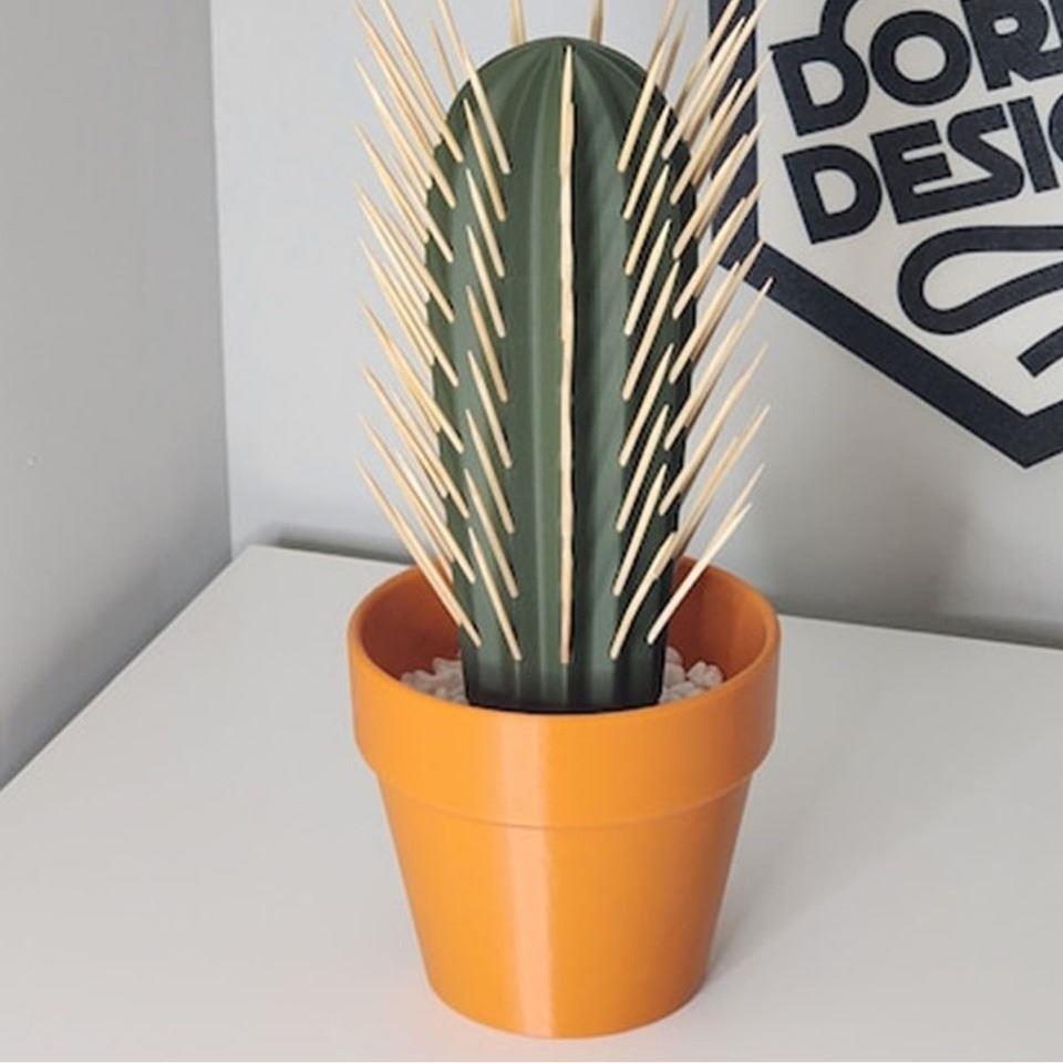 仙人掌牙签树3D打印彷真盆栽牙签盒创意趣味生活轻奢高级厨房摆件