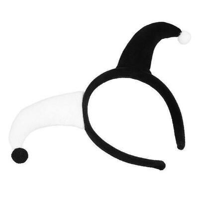 Black White Clown Hairband Safe Material Creative Design