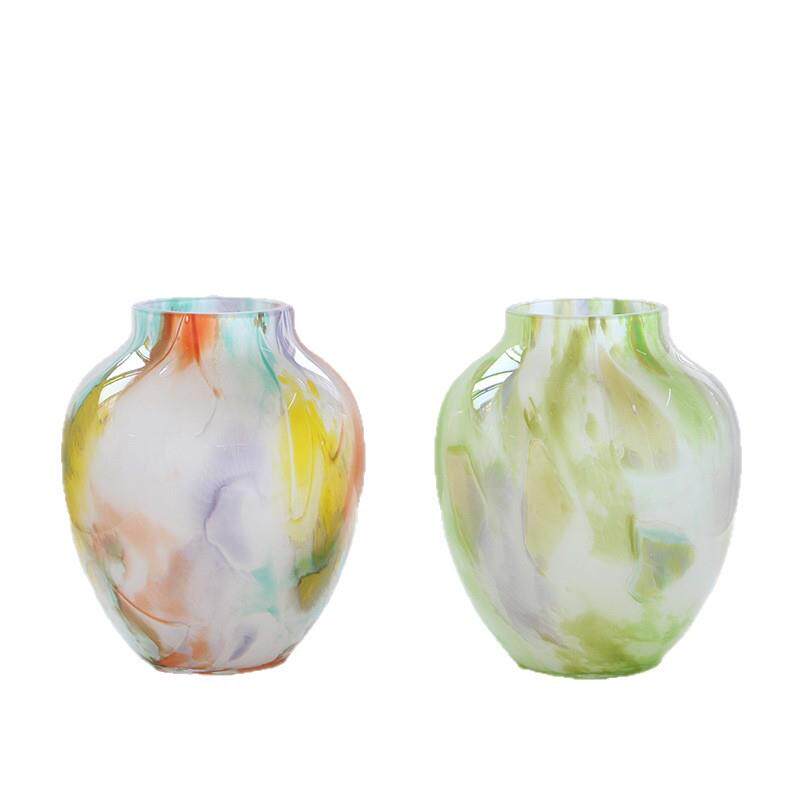 创意絮状星空渐变彩色磁粉花中古风鲜花餐桌台面客厅装饰花