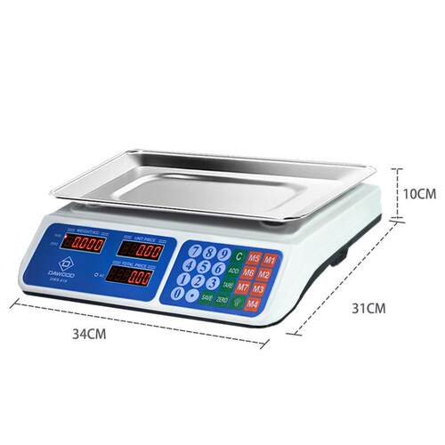 显源头厂家1液晶平盘8计价秤高精度电秤40kg子6小型台秤商用卖菜