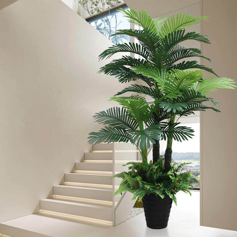仿散尾造葵装饰假植物景室内塑料花生绿植rlf17446盆客厅摆件栽落