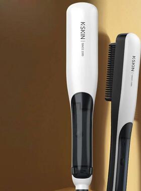 Negative Ion Steam Hair Straightener Brush Styling Comb 2In1
