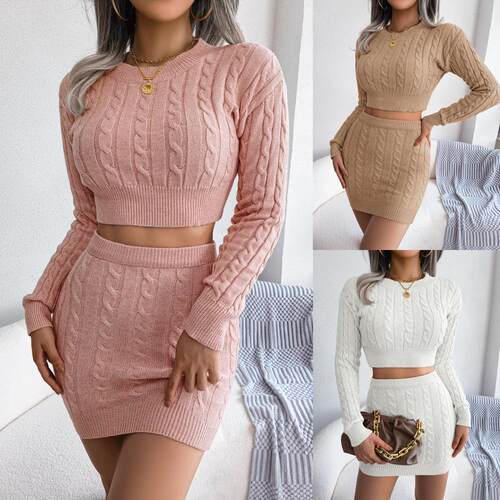 Fried Dough Twists navel revealing sweater buttock skirt