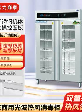 宇王光波热风循环消毒柜全不锈钢高温单双门工程款大容量消毒柜