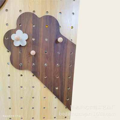 实木洞洞板墙上置物架NCF头纳抓墙猫面整板卡通装饰展示猫架收入