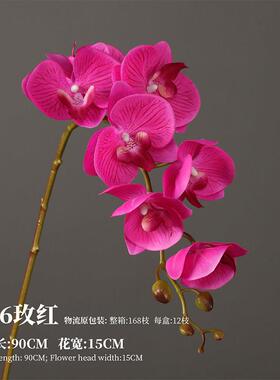 蝴蝶兰花手感保湿彷真花束摆件客厅假花插花装饰花艺餐桌摆设摄影