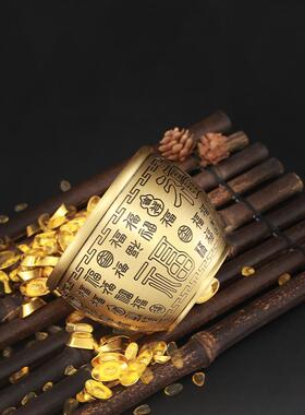 宝铜LX-CTM00缸装饰件礼百品烟灰缸纯黄摆铜福缸聚盆全黄铜招财米