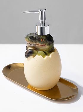 儿童卡通恐龙洗手液瓶子卫生间装饰洗发水沐浴露按压式分装瓶空瓶