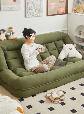 人类米狗窝懒人沙发可可睡榻榻双人卧躺室RDF叠小沙发网红可折沙