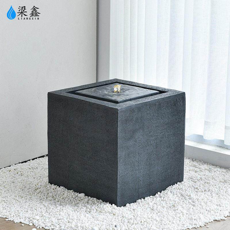 极简轻奢流水摆件小型加湿器客厅办公室招财循环喷泉乔迁开业礼物