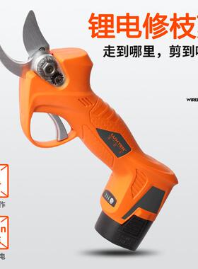 洛克HWP士LUXTR锂电修枝剪充E式家用树电电动园林园艺省力修剪果