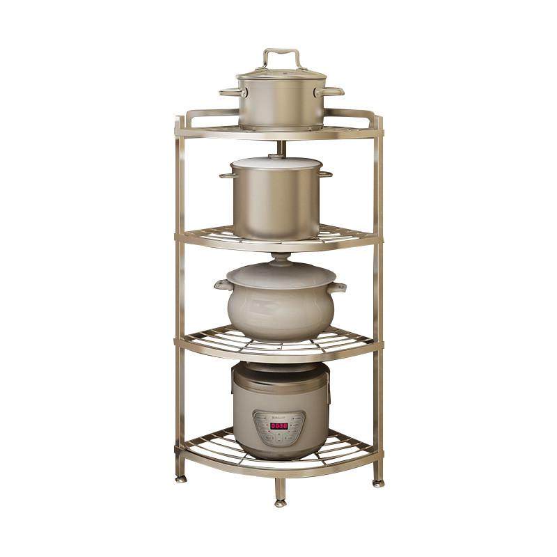 304不锈钢厨房转角架 置物架落地三角形多层锅架收纳架三脚架,收纳整理,整理架/置物架/收纳架,淘宝优惠券,粉丝福利购,淘宝优惠卷