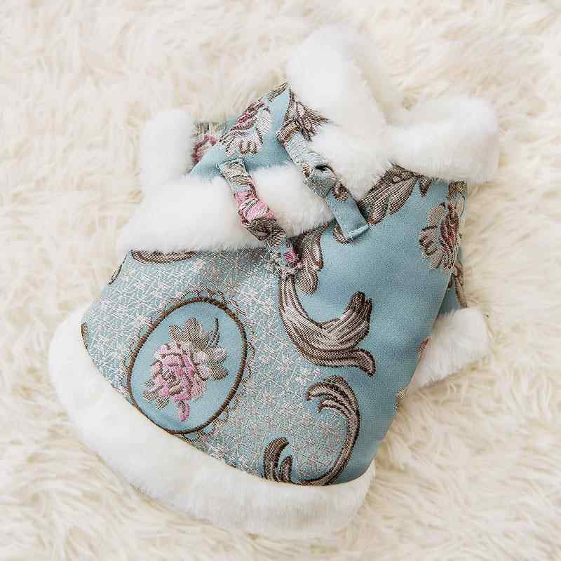 盘扣唐装小狗狗棉衣服新年喜庆冬季泰迪比熊博美猫咪宠物过年冬天