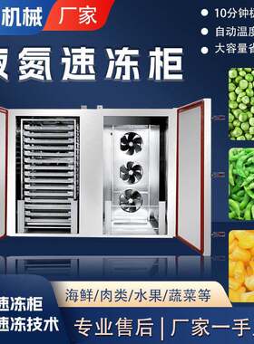 商用鸡背鸡翅速冻机设备蔬菜蘑菇海带急冻超低温液氮速冻柜