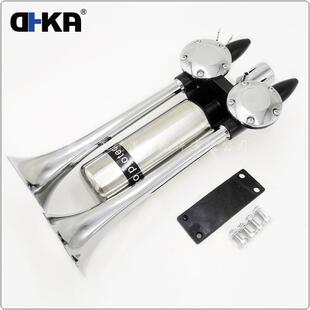 24V双管火箭炮气喇叭 DHKA亚冠 AS140A现货 12V 延音 带储气罐