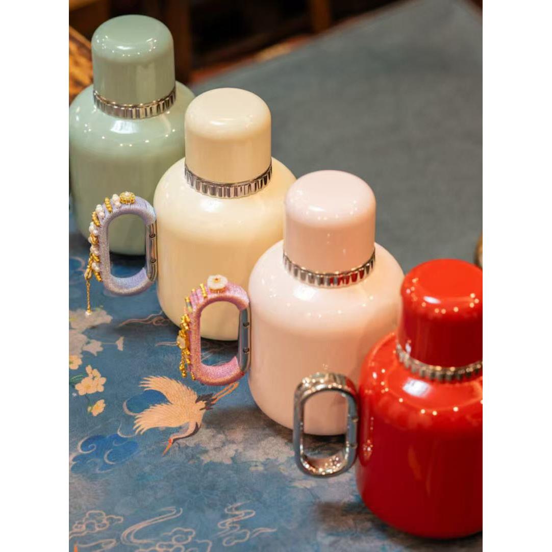 东方钛水壶炖茶壶保温水壶纯钛衬里温度双层显示家用水壶热水水壶