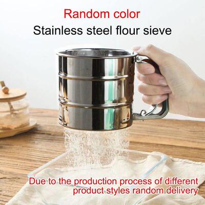 1pc Stainless Steel Flour Sifter For Baking, Powder Sugar Sh