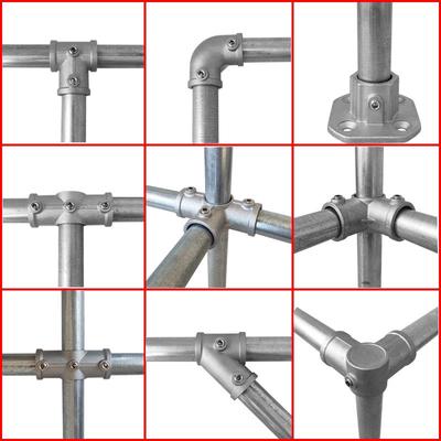 20/25/32mm6分管连接件钢管镀锌圆管铁管免焊接头框架弯头 固定件