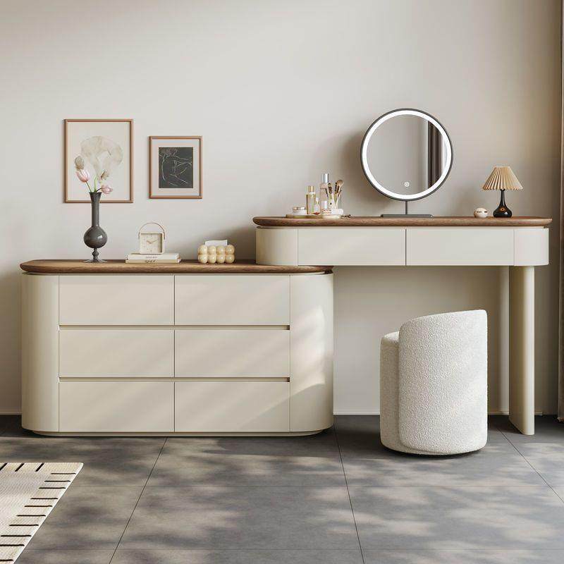 柜卧室床尾柜梳妆台斗古一体简化约实UVR木收纳柜设计师中风网红