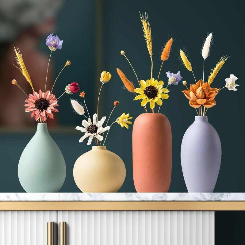 创意酒柜装饰品摆件玄关客厅电视柜现代简约高级感小花瓶轻奢家居