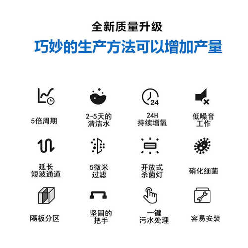 养鱼启过滤器净化景观鱼池过滤鱼池立系统过滤水循环箱不锈钢鱼池