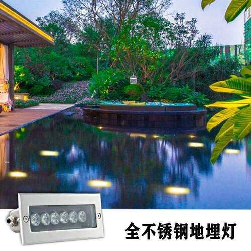 不锈钢水下水底灯led水池鱼池射灯不锈钢七彩泳池壁灯水幕洗墙灯