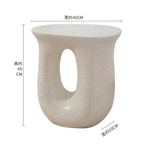 设计师圆桌床头柜茶几创意北欧奶油客厅沙发民宿圆形阳台简约现代