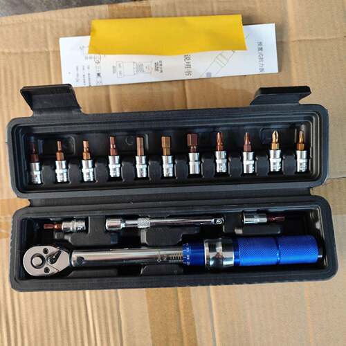 棘轮扭力扳手15件套1/4小飞扳手维修汽车工具箱多功能组套2-24N