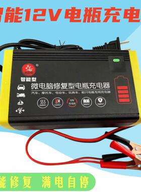 汽车电瓶充电器12V伏20A45AH60A铅酸蓄电池充电机全智能修覆通用
