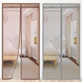 魔术贴自吸防蚊门帘夏季 家用卧室隔断防蝇通风磁性纱窗纱门免打孔