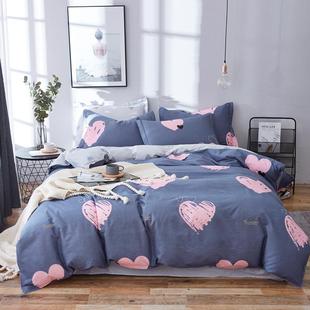 正品 特套价全棉斜纹四件套纯棉床被单双人人1.5m1.8米单2.0床学生