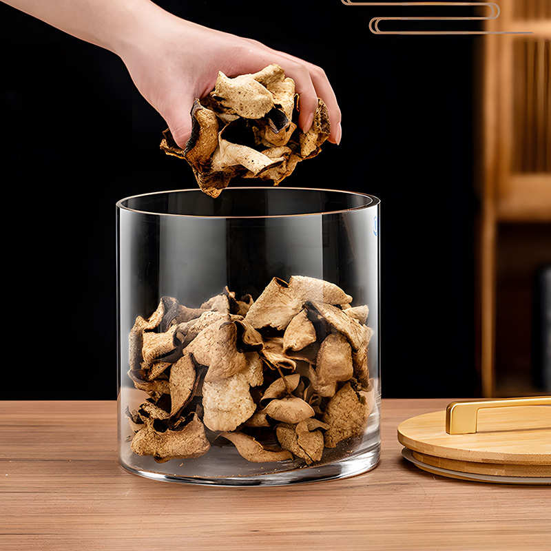 大容量玻璃瓶带盖陈皮储存罐商用大号密封罐大口径茶叶干货展批发