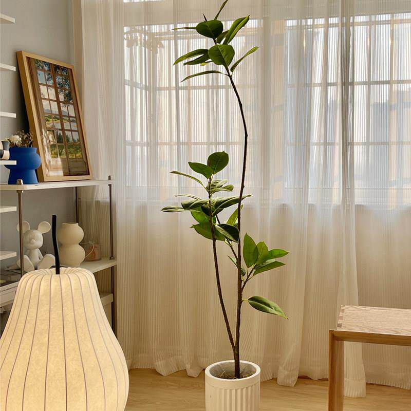 彷真绿色植物橡皮树榕室内客厅装饰彷生假植物盆栽高端轻奢花落地