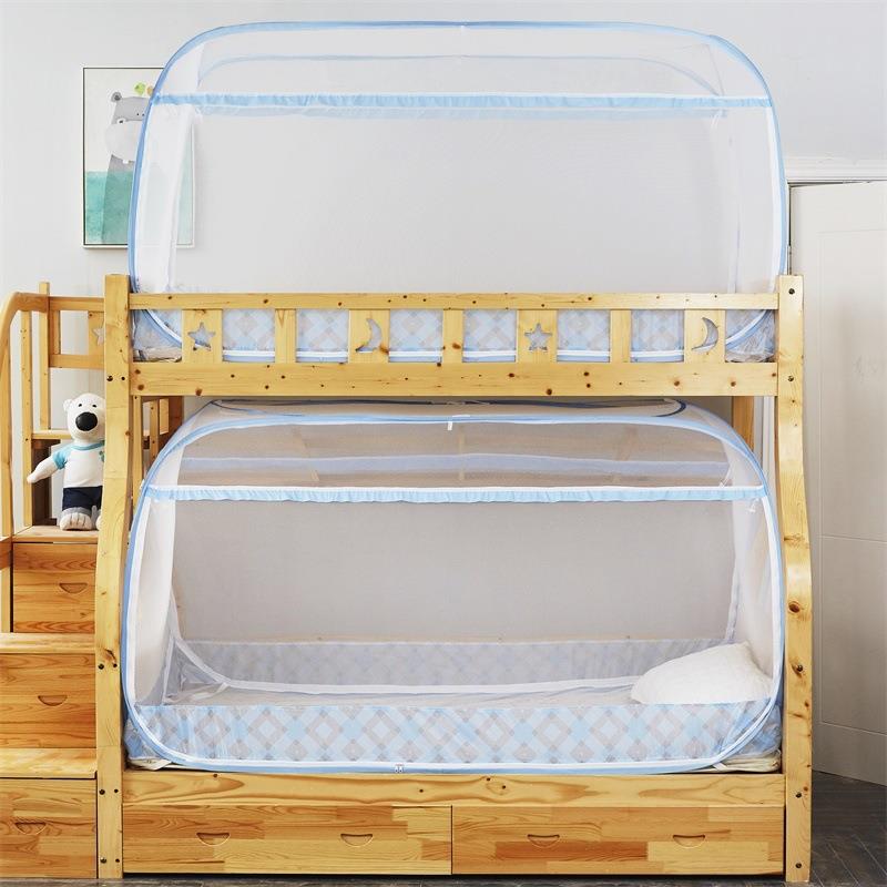 免蒙安装铺古包PTT舍蚊帐加密学生宿拉链三开门梯形上下床上铺下