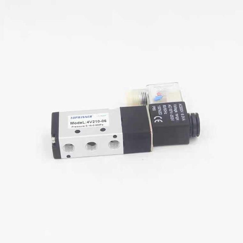 川田牌全自动模板机 行棉机专用电磁阀 4V210-06  二位五通换向阀