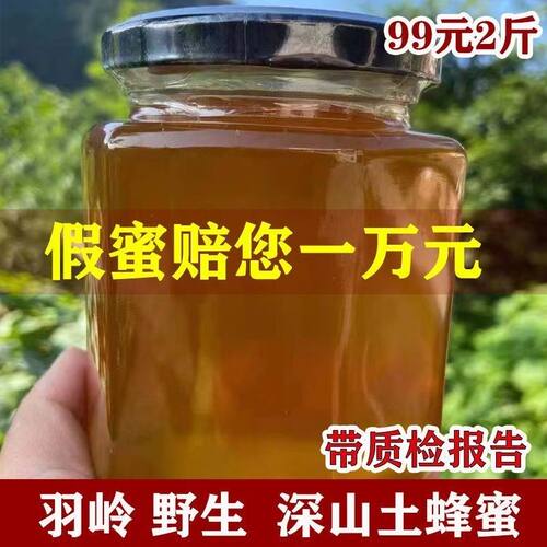 正宗土蜂蜜纯正农家自产深山木桶百花蜜2斤4斤儿童孕妇可喝