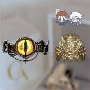 ca戒指蛇瞳开口尾戒奇幻喜剧影视周边食指戒 Omens 好兆头 Good