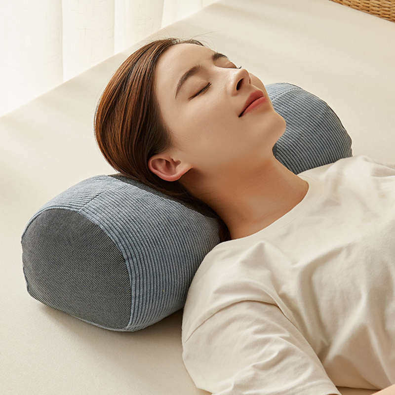 男女枕芯颈椎睡眠家用助荞麦皮护单人枕头决明子硬全圆柱宿舍大