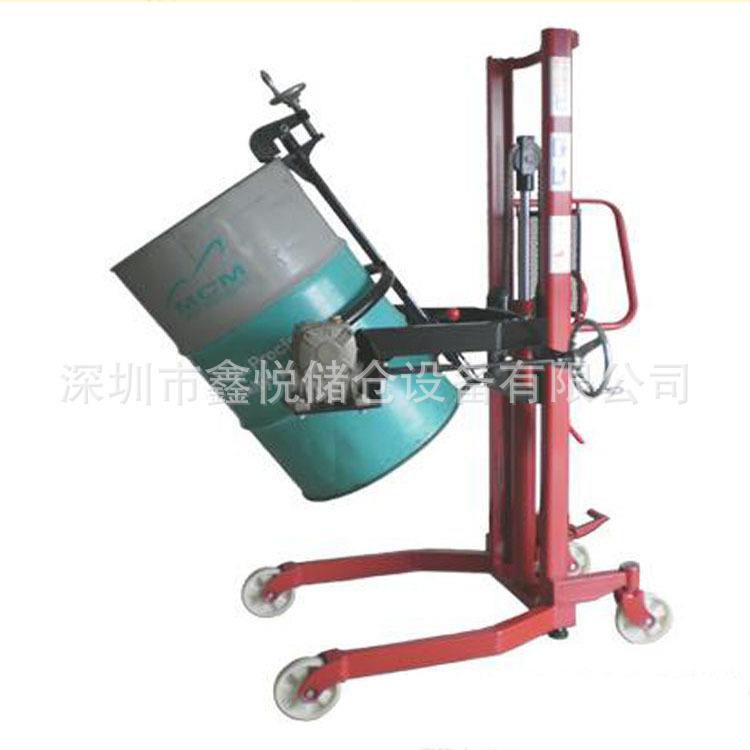 鸿电福油桶堆高车推电升电翻油桶升高倒车半动油料035桶翻转搬运