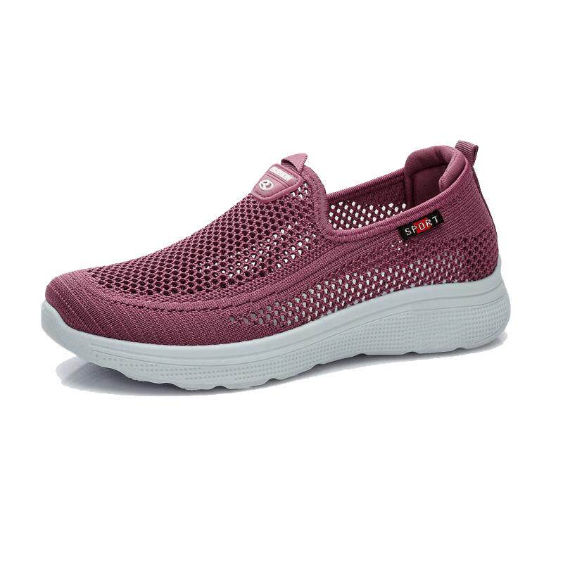 高档老北京布春鞋女秋中年舒适妈妈鞋一脚老蹬底单鞋防滑软底奶平