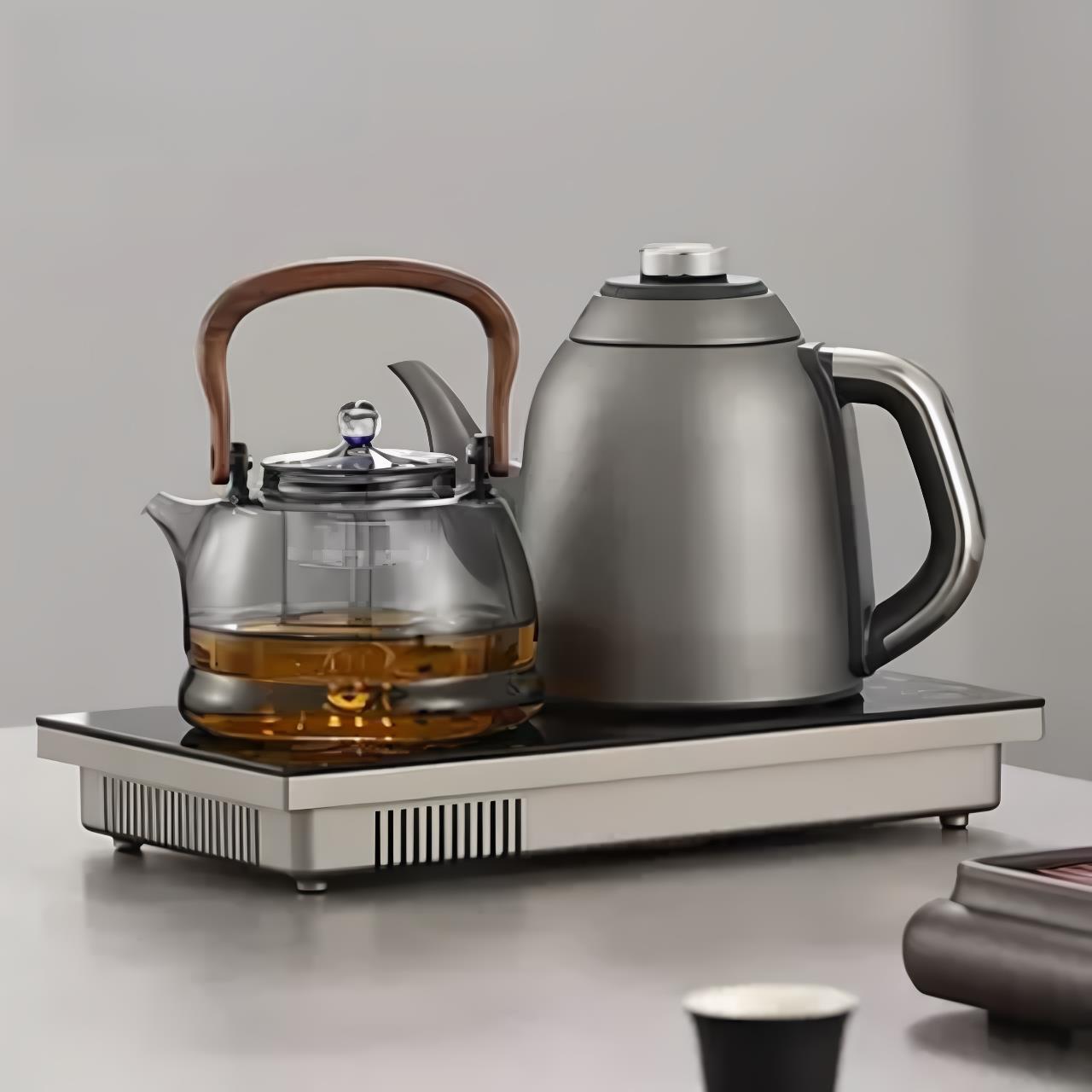 吉谷全自动纯钛烧水壶底部上水电热壶电陶炉一体煮茶器茶台泡茶专