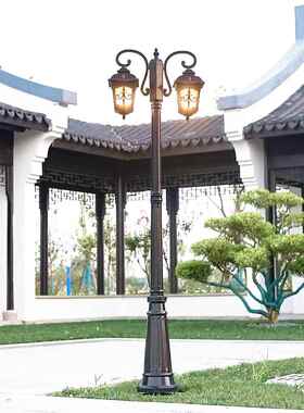 灯欧庭院IGV灯双头户外区式花园路灯高杆灯酒店别小墅景观室外道