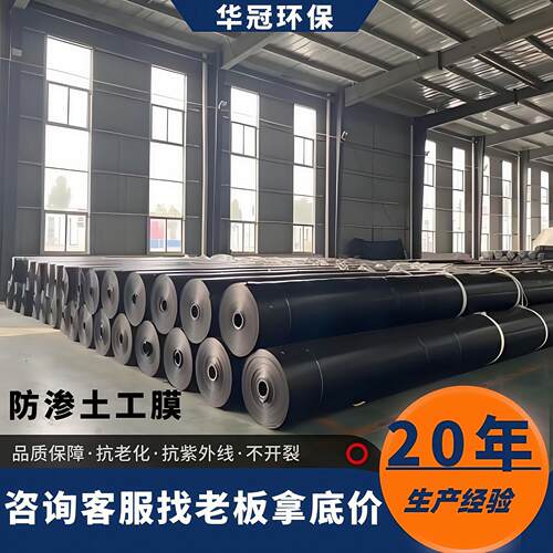 1.5mm土工垃填埋膜场覆盖糙HBS面土工膜水池沼气池hd圾pe土工蓄膜