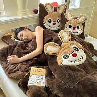 2205新嘟嘟兜兜酱抱枕枕头被车载办公室两用午睡LJX毯盖被毯款 毛