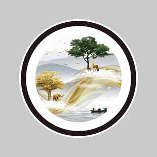 LED轻奢卧室中式 楼梯走廊过道客厅背景墙壁画床头灯 壁灯新款