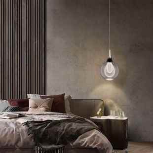 卧长线床头吊灯晶餐厅房间吧台现代简铺约店服室装 店水小986水晶