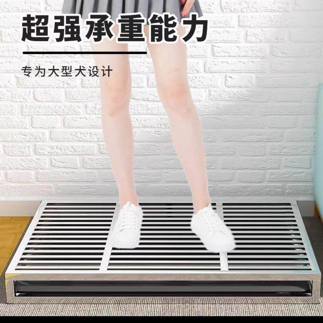 不锈钢狗厕所中型犬大型犬防踩屎定点特大号便盆家用宠物加粗厕所
