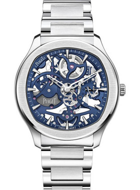 [9.8新]伯爵POLO系列超薄蓝色镂空42mm自动机械男表G0A45004