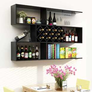 客厅酒创意餐厅酒柜架红酒架子多层架墙上现代壁挂架简约装饰物置