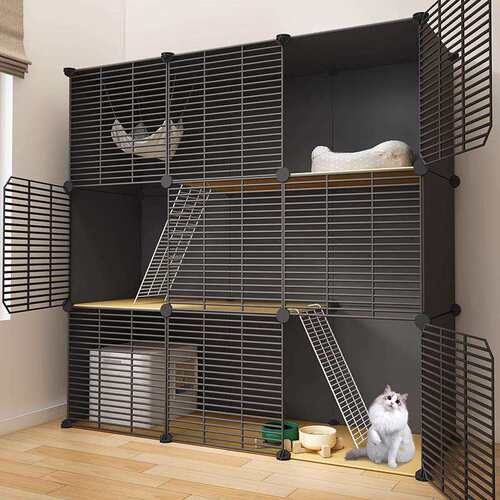 猫笼子家用室内超大自由空间猫窝冬季保暖猫屋别墅猫舍猫柜收纳柜